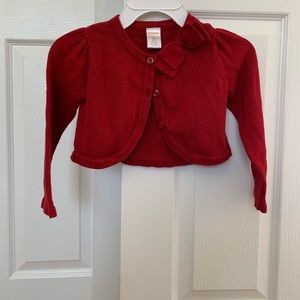 Little Girl's Red Cardigan by Gymboree